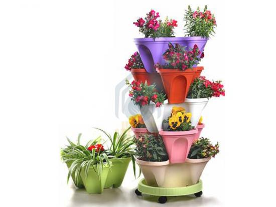 plastic self-watering bulk flower pot